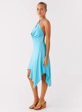 Salt Kiss Midi Dress - Turquoise